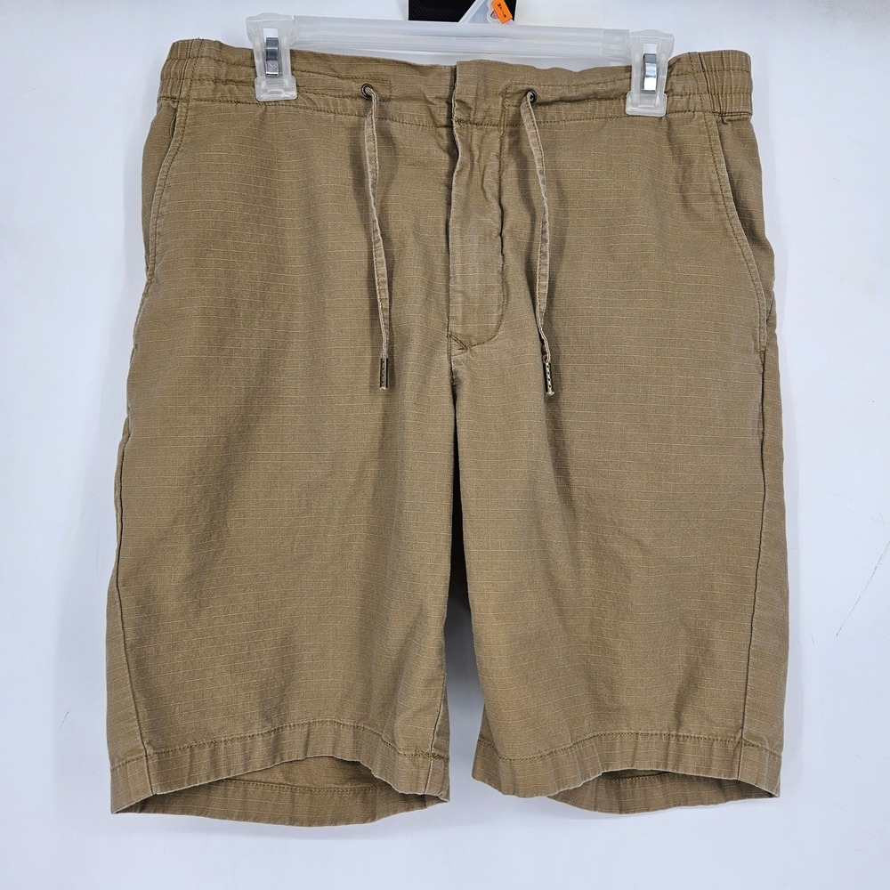 Barbour‎ Shorts Mens Medium Cotton Tan Khaki Roller Ripstop Relaxed Casual Chino